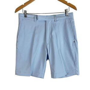 NEW RLX Ralph Lauren Classic Fit Shorts Mens 30 Light Blue Polyester Stretch $98